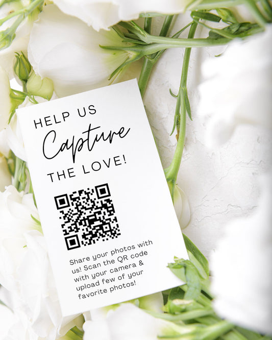 Together Forever: Wedding Photo Collection QR Code - Take Away Business Card