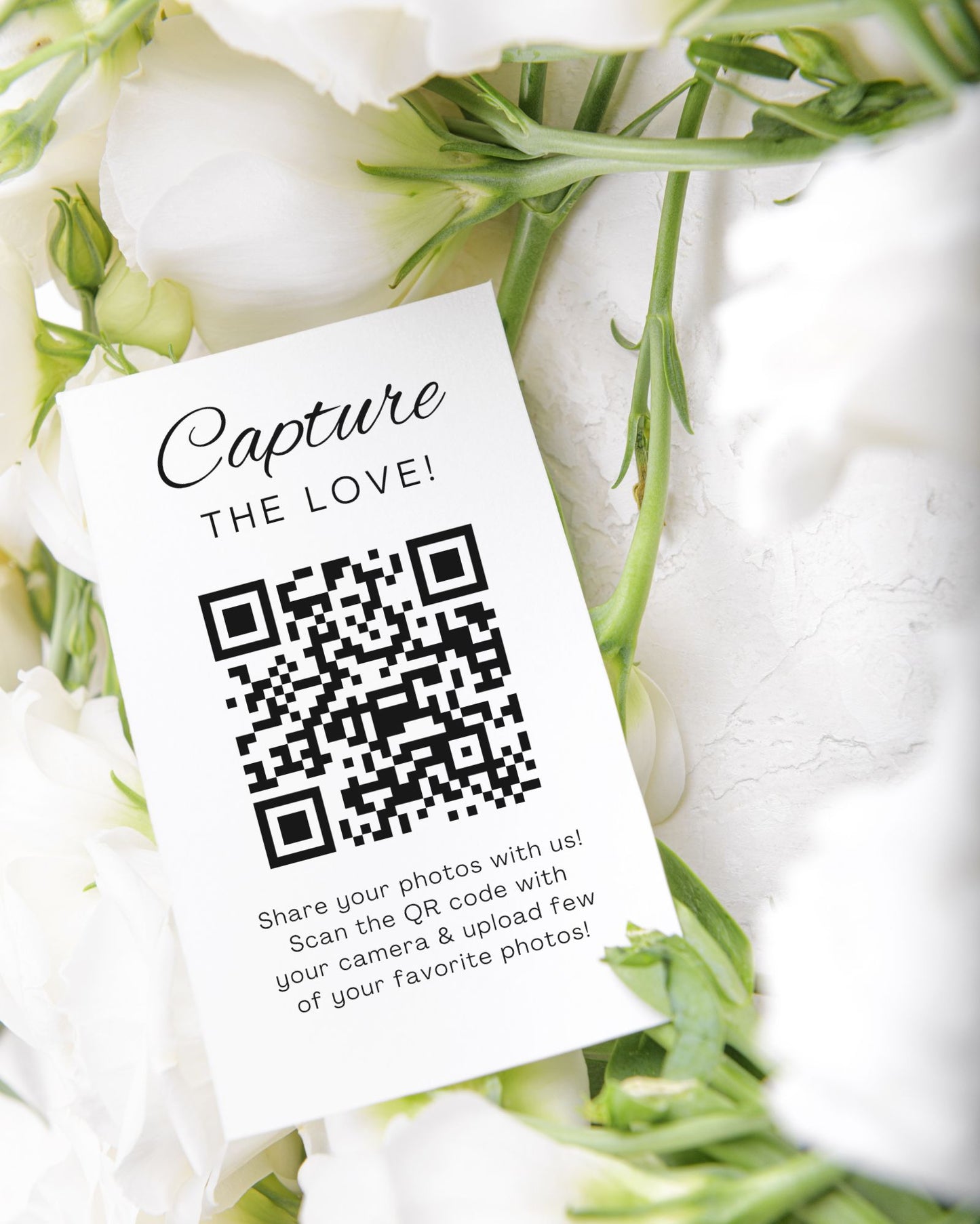 Capture the Joy: Wedding Photo QR Code Take Away Business Card