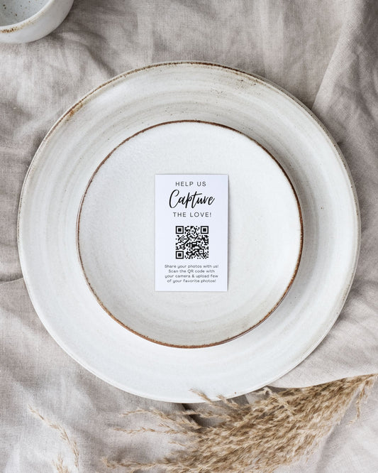 Forever Memories: Wedding Photo QR Code Take Away Business Card