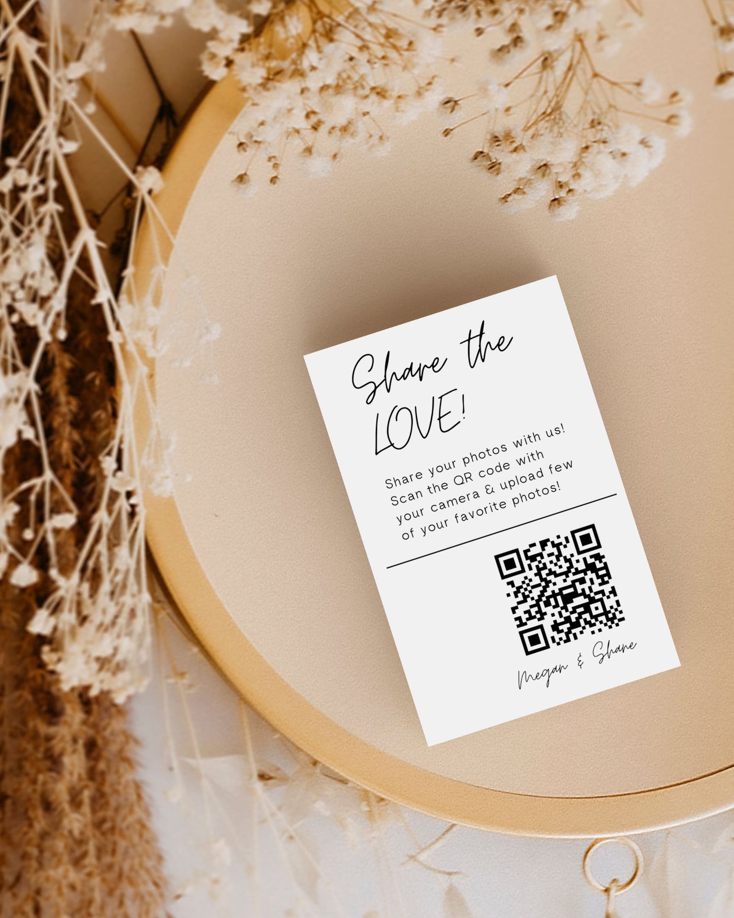 Share the Love: Wedding QR Code Photo Sharing - Take Away Business Card