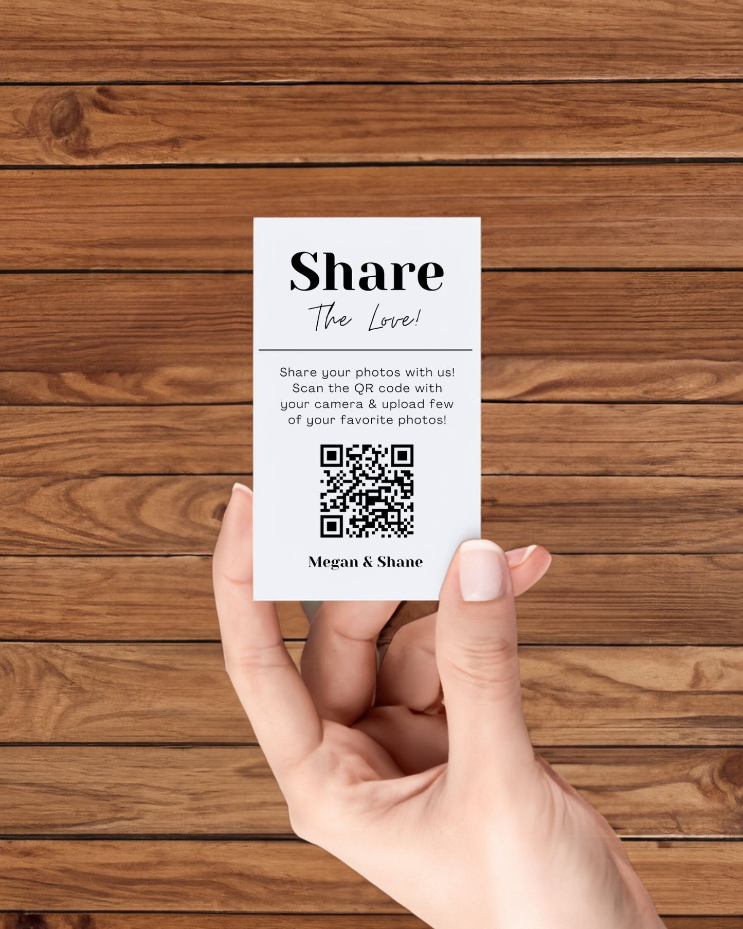 Picture Perfect: Wedding QR Code Photo Collection - Take Away Business Card