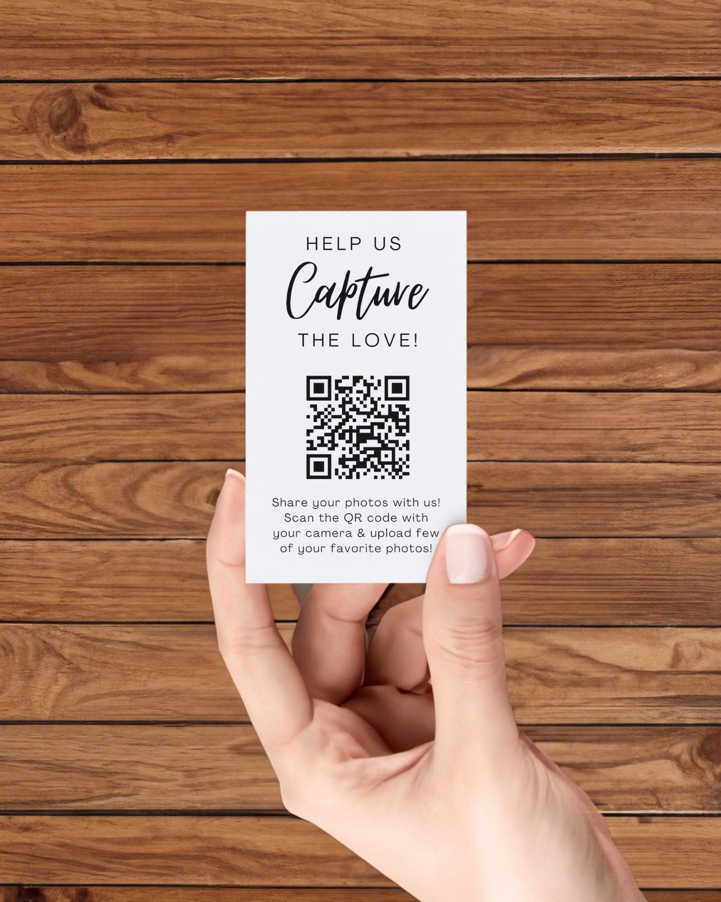 Forever Memories: Wedding Photo QR Code Take Away Business Card