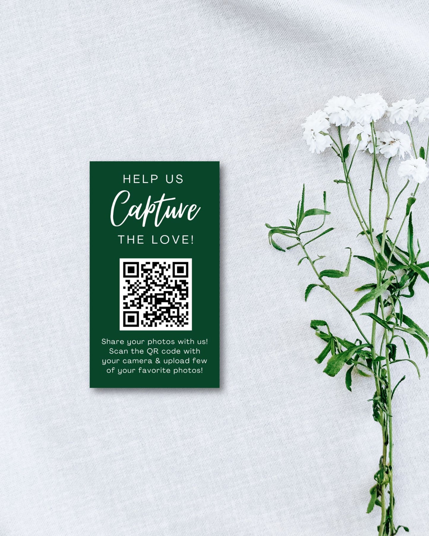 Together in Photos: Take Away Business Card for Wedding Guest Photo Collection