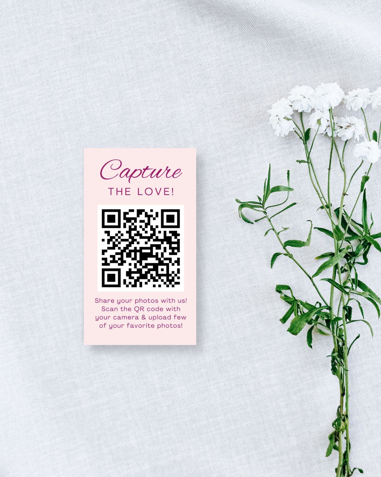 Forever Remembered: Take Away Business Card for Wedding Guests Photo Collection