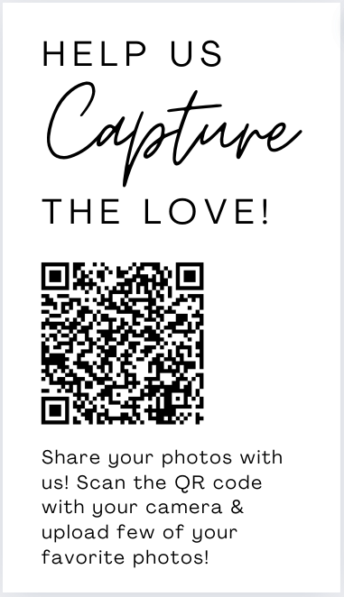 Together Forever: Wedding Photo Collection QR Code - Take Away Business Card