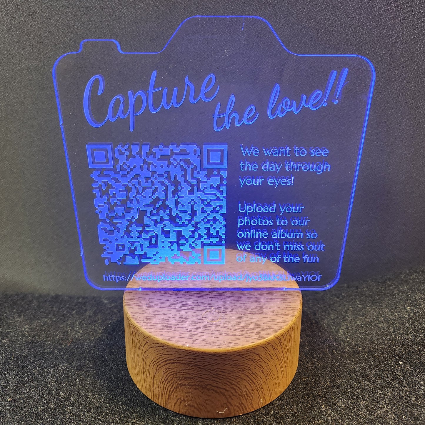 Glowing QR Code Sign